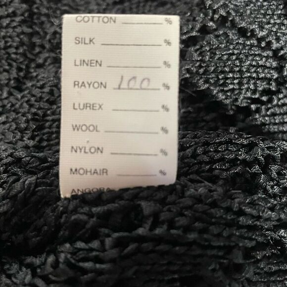 Hilary Smith Hand-loomed Black Cardigan L - Picture 9 of 10